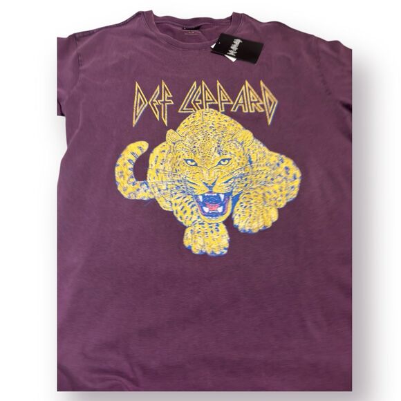 Cotton On Def Leppard Oversized Graphic‎ Tee Size Medium Retro - Picture 3 of 6